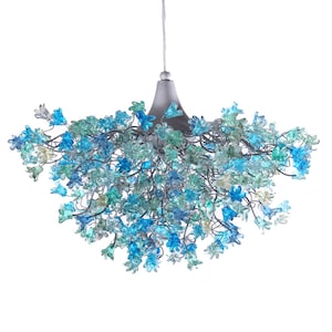 Flowers Ceiling lamp, hanging lighting with sea color jumping flowers for living room, Dining Room light.