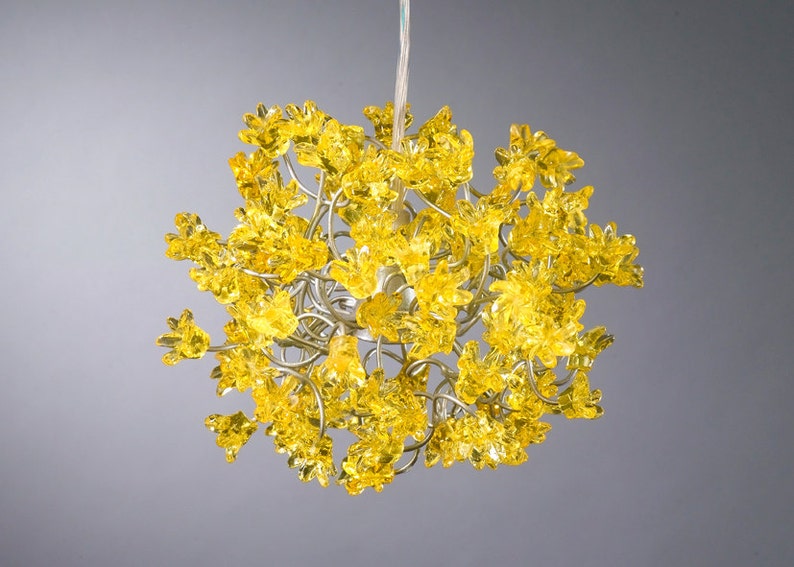 Yellow flowers Hanging Lights for hall, bathroom, bedside lamp. image 1