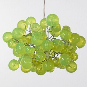 Pendant lighting with Lemon Green bubbles Light Fixture chandelier for hall, bathroom, bedroom or children place.