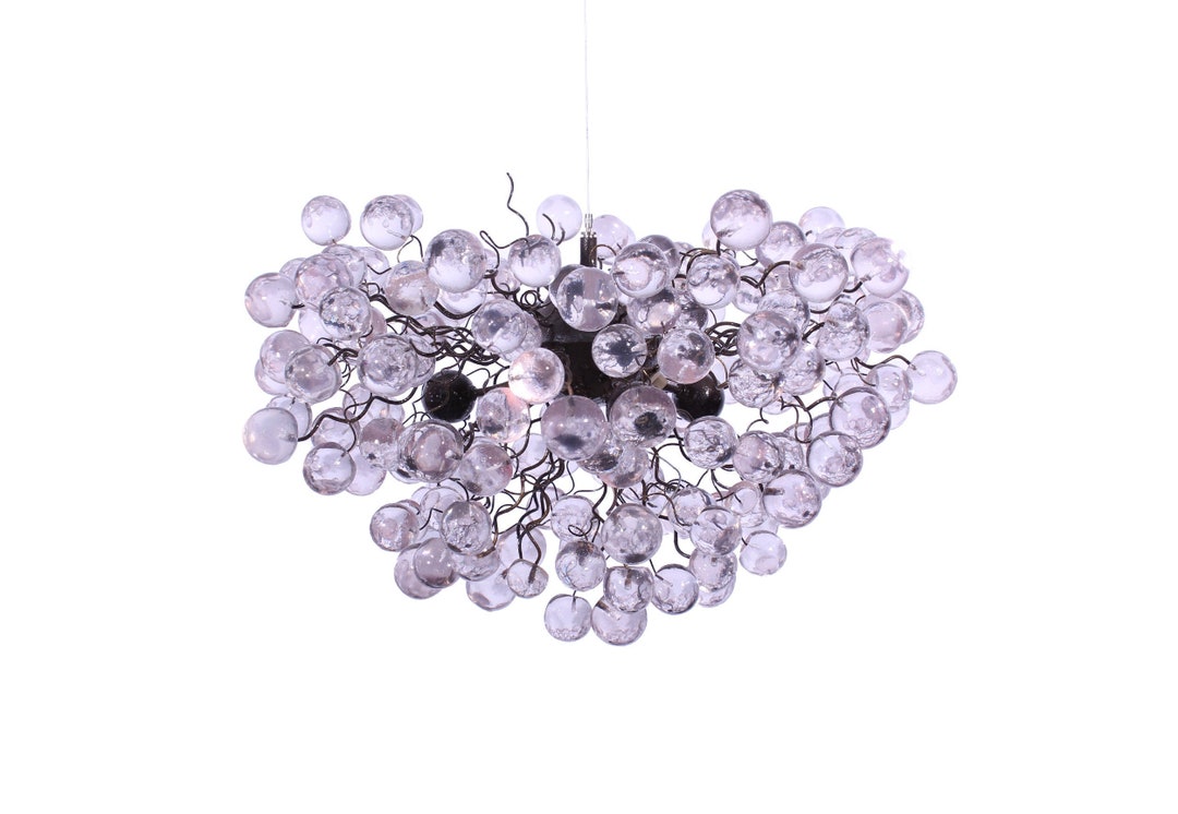 Modern Hanging Lights Clear Bubbles Light With Clear Transparent Bubbles, Chandelier for Dining