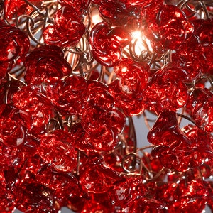 Modern Hanging Light with Red flowers for living room, bedroom, Dining Room. image 4