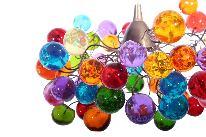 Pendant light Colorful Bubbles, Ceiling Light fixture for Kids Bedroom, Living Room image 3