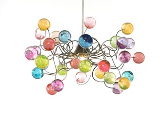 Pastel bubble lighting, Modern Ceiling lamp with Pastel color bubbles for girls bedroom, living room or bathroom.