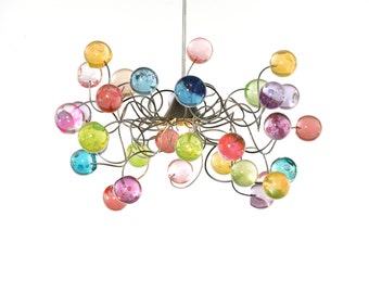 Pastel bubble ceiling lighting, with Pastel color bubbles for girls bedroom, living room or bathroom.