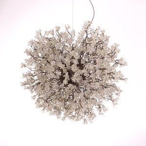 Hanging chandeliers with Clear jumping flowers for Dining Room , living room, office or bedroom.