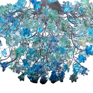 Flowers Ceiling lamp, hanging lighting with sea color jumping flowers for living room, Dining Room light.