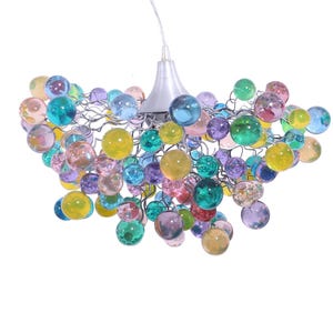 Unique Pastel Bubble Chandelier, Modern Ceiling Lighting Decor For Kids Room, Home Decor Gift, Housewarming Gift