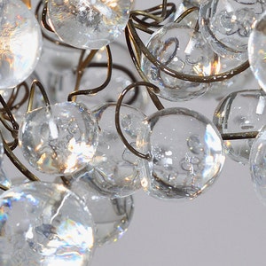 Modern Pendant light, island lighting with clear Transparent bubbles image 2