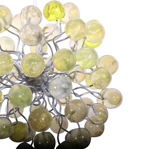 Pendant lighting with Lemon Green bubbles Light Fixture chandelier for hall, bathroom, bedroom or children place.