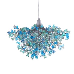 Flowers Ceiling lamp, hanging lighting with sea color jumping flowers for living room, Dining Room light.
