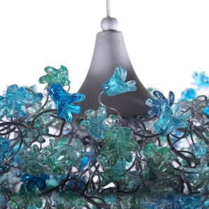 Flowers Ceiling lamp, hanging lighting with sea color jumping flowers for living room, Dining Room light.