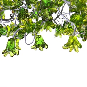 Green Pendant Light, Hanging pendant lighting with Green jumping flowers image 9
