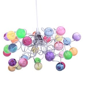 Bubbles Lighting, Ceiling Pendant light with Multicolored bubbles for Kitchen island, bedside light