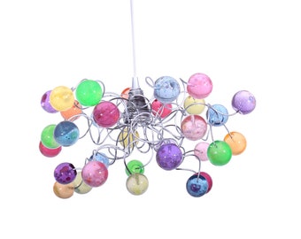 Bubbles Lighting, Ceiling Pendant light with Multicolored bubbles for Kitchen island, bedside light