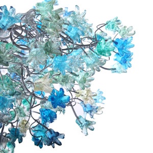 Flowers Ceiling lamp, hanging lighting with sea color jumping flowers for living room, Dining Room light.