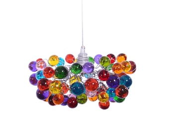 Bubbles Lighting, Ceiling Pendant light with Multicolored bubbles for Kitchen island, bedside light - modern lighting