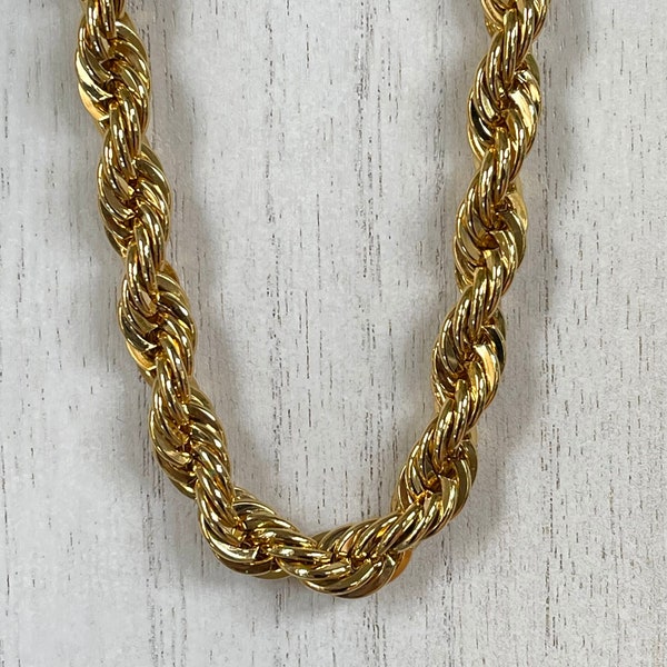 Napier Spiga Wheat Chain Necklace, Chunky Gold Chain, 30 Inch Necklace, Layering Necklace,Vintage Napier Jewelry