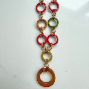 Vintage Art Deco Bakelite Pendant Necklace, Large Pendant, 24 Inch Necklace, 1940s Bakelite Jewelry