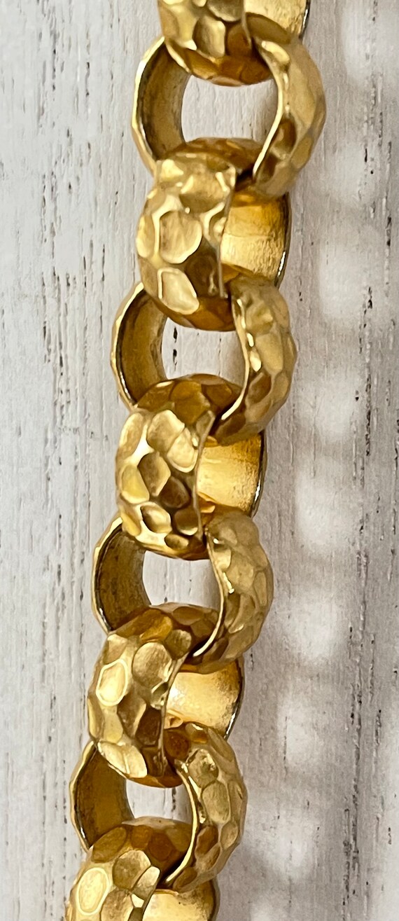 Vintage Givenchy Necklace, Chunky Gold Necklace, … - image 2