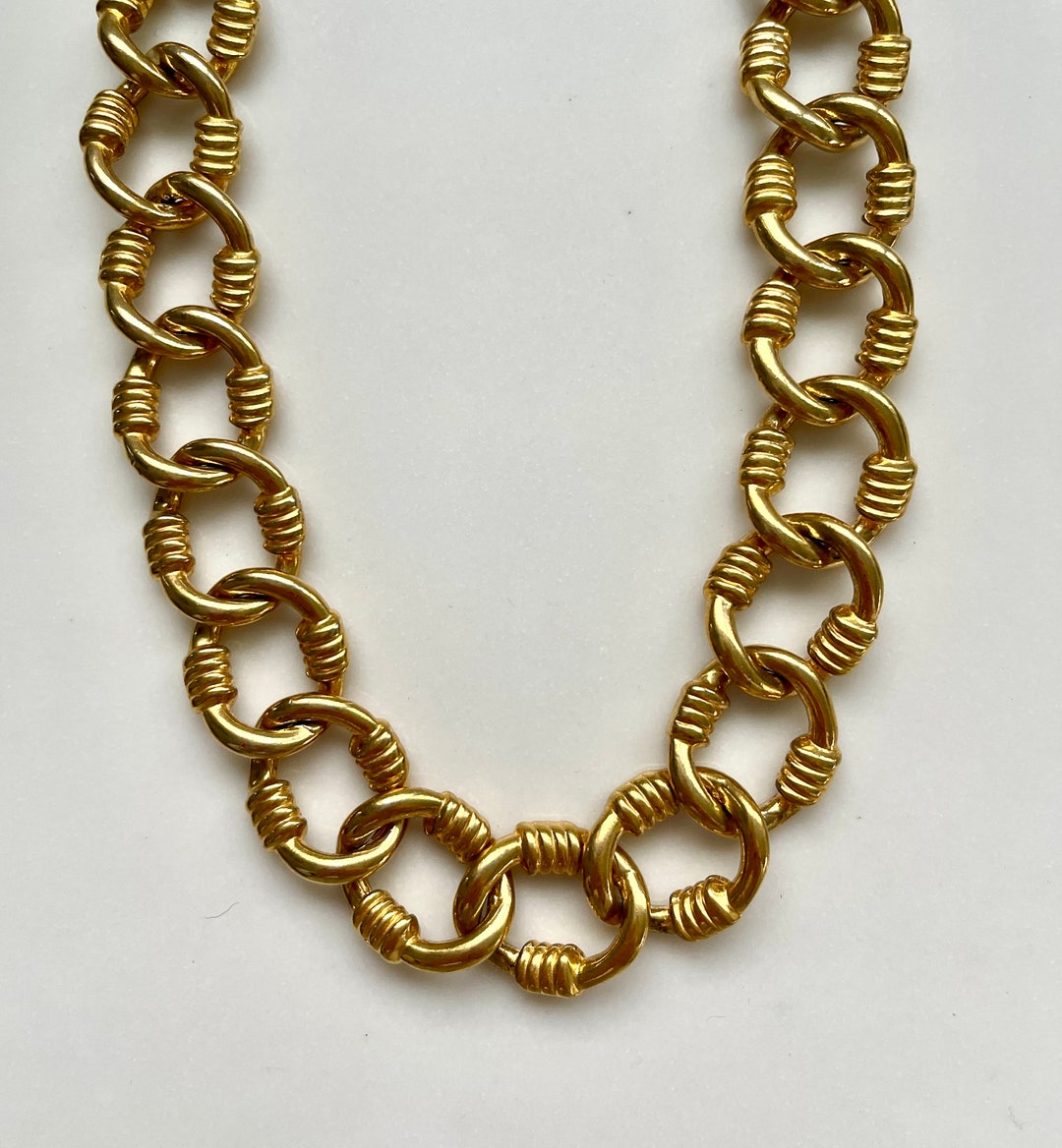 Anne Klein Curb Chain Necklace 24 Inch Toggle Necklace Heavy - Etsy