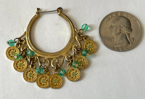 Boho Coin & Bead Chandelier Earrings, Boho Dangle… - image 10