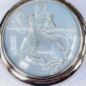 Estee Lauder Star Series Constellation Compact, Constellation Centaurus Compact, Rhinestone Stars, 1990s Estee Lauder Compact