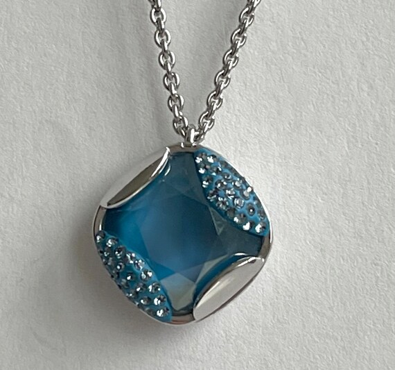 Swarovski Crystal Pendant Necklace,  Sparkling Bl… - image 8