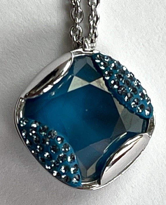 Swarovski Crystal Pendant Necklace,  Sparkling Bl… - image 2