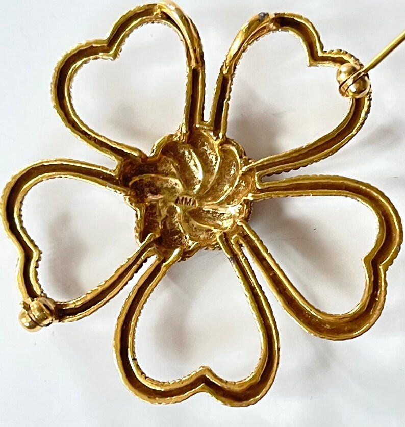 Vintage MMA Brooch, Lovers Knot with Hearts, Flower Brooch, Celtic Brooch, Metropolitan Museum Jewelry image 3