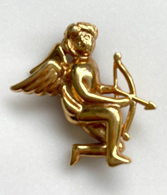 Krementz Cupid Brooch, Cupid Pin, Dart and Bow, V… - image 7