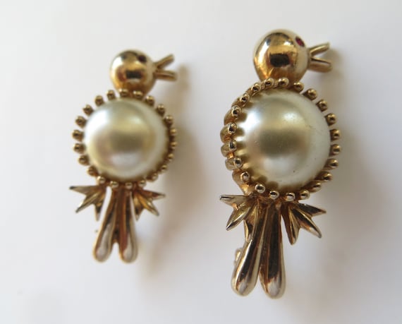 Vintage Reja Bird Brooch, Pair of Reja Bird Pins,