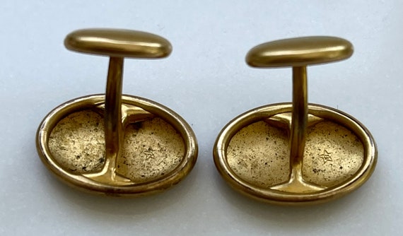 Antique Gold Filled Cuff Links, JJR Monogram, Sig… - image 5
