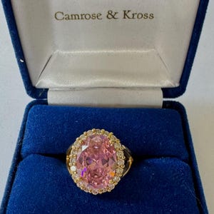 Camrose and Cross Jackie Kennedy Ring, JBK Pink Kunzite CZ Ring