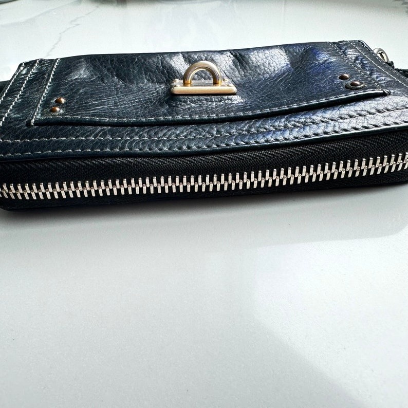 Vintage Chloe Paddington Leather Wallet, Clutch Wallet, Lock & Key, Vintage Designer Accessories image 2