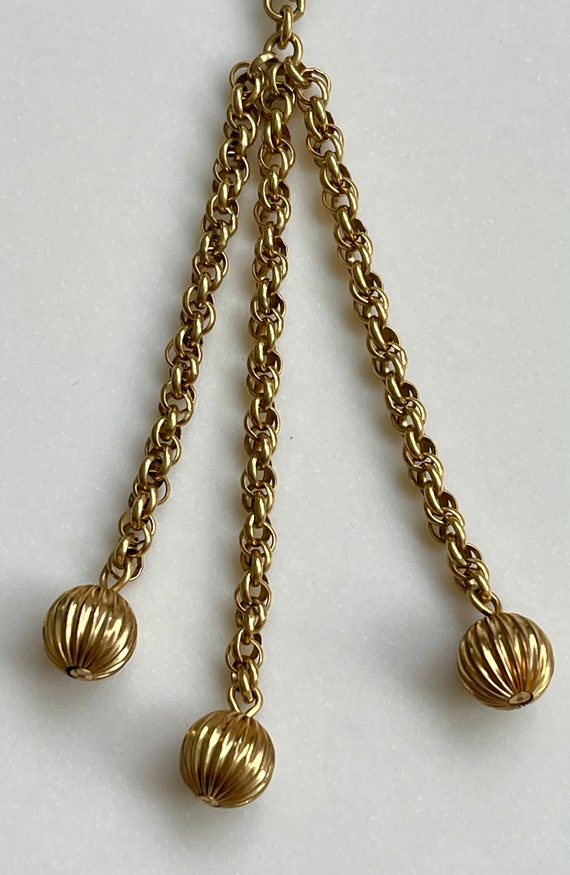 Ornate Gold Filled Tassel Necklace, Smoky Quartz … - image 4