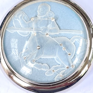 Estee Lauder Star Series Constellation Compact, Constellation Centaurus Compact, Rhinestone Stars, 1990s Estee Lauder Compact