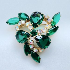 Bronx Strass Brosche, Strass Anstecknadel, Vintage Mid Century Schmuck