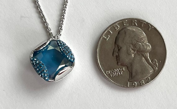Swarovski Crystal Pendant Necklace,  Sparkling Bl… - image 5
