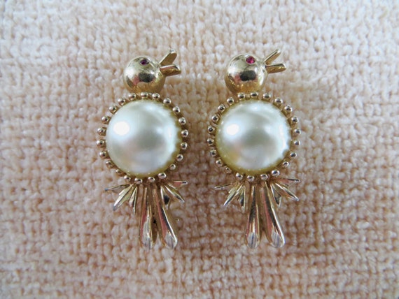 Vintage Reja Bird Brooch, Pair of Reja Bird Pins,