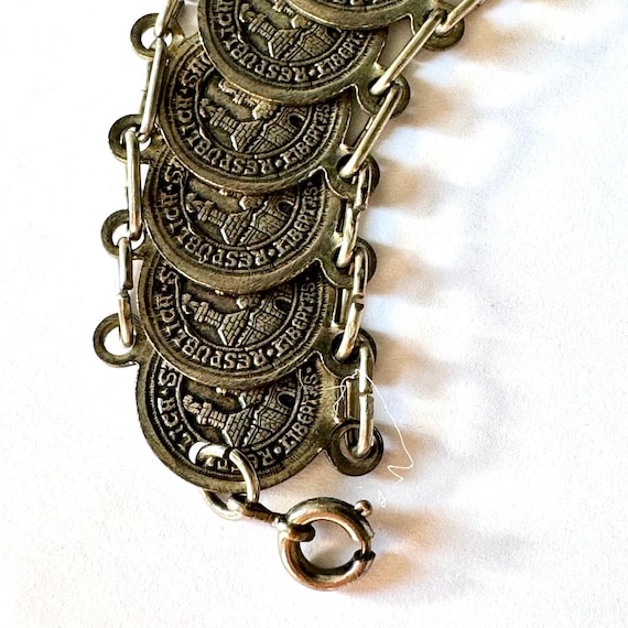 Vintage Italian Coin Bracelet, San Marino Libertas, 1950s Souvenir