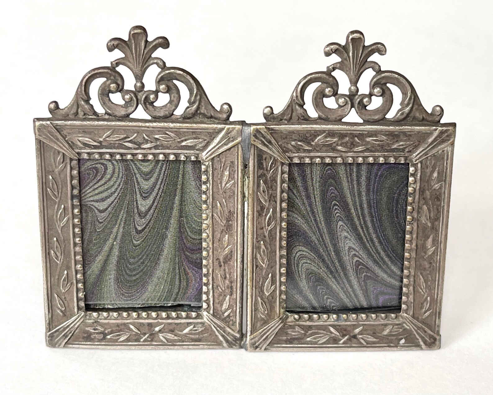Antique Picture Frame Silver Double Photo Frame 2 1/2 Etsy