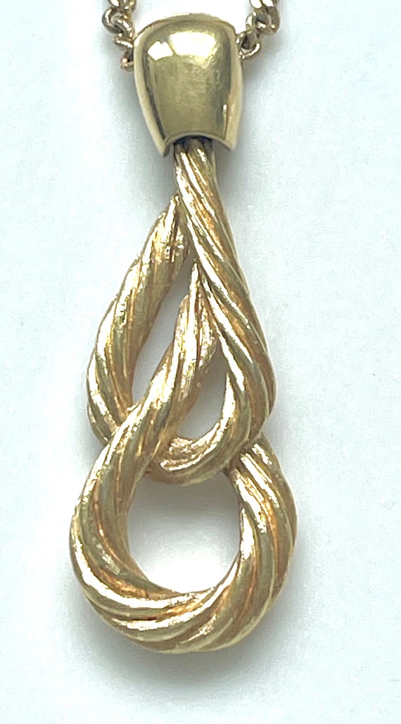 Monet Pendant Necklace, Gold Hinged Double Twist P