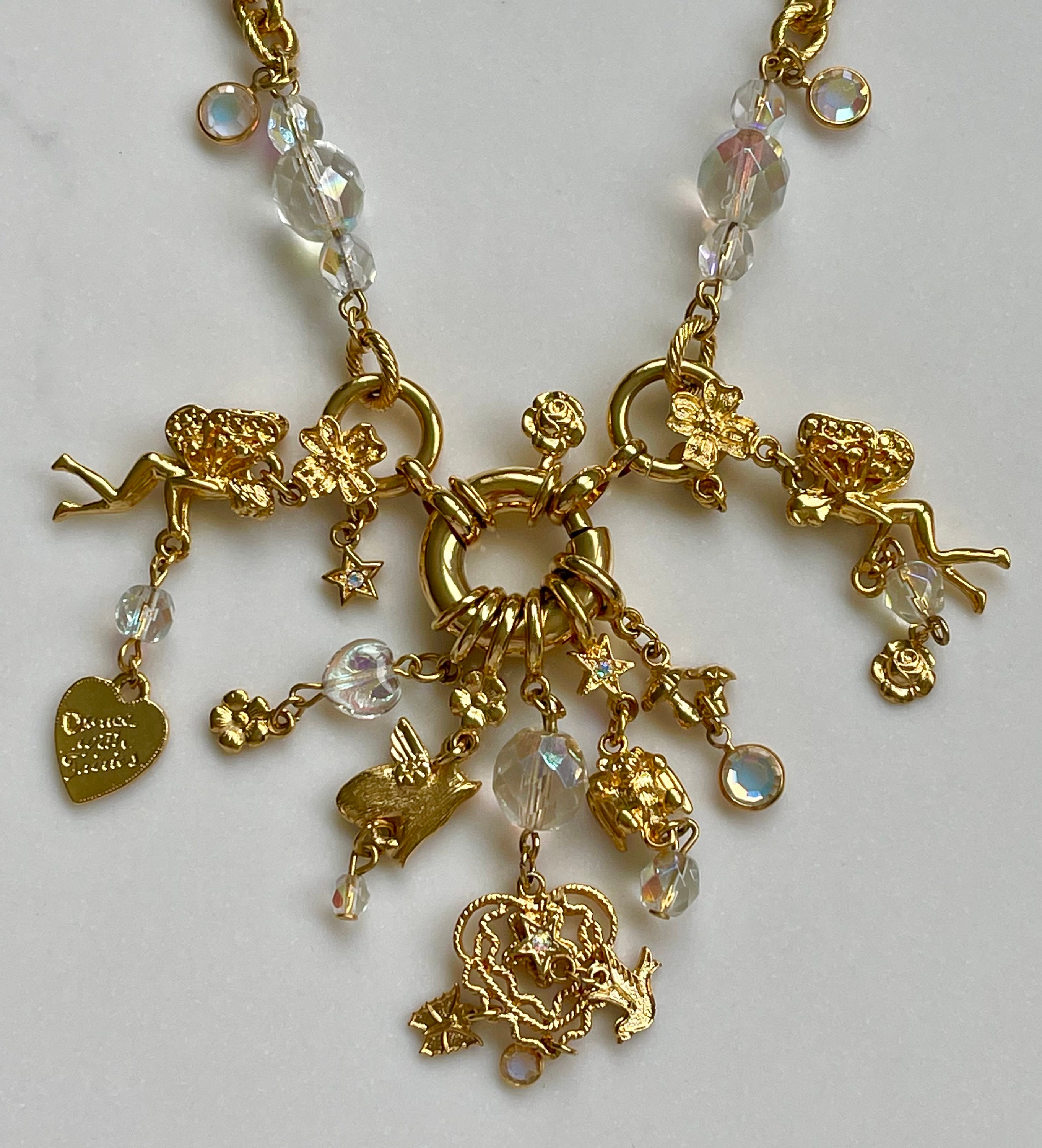 Vintage Kirks Folly Charm Necklace, Dance With Fairies, AB Crystals and 21  Charms, Retired Kirks Folly Jewelry - Etsy | Kirks folly jewelry, Original  necklace, Charm necklace
