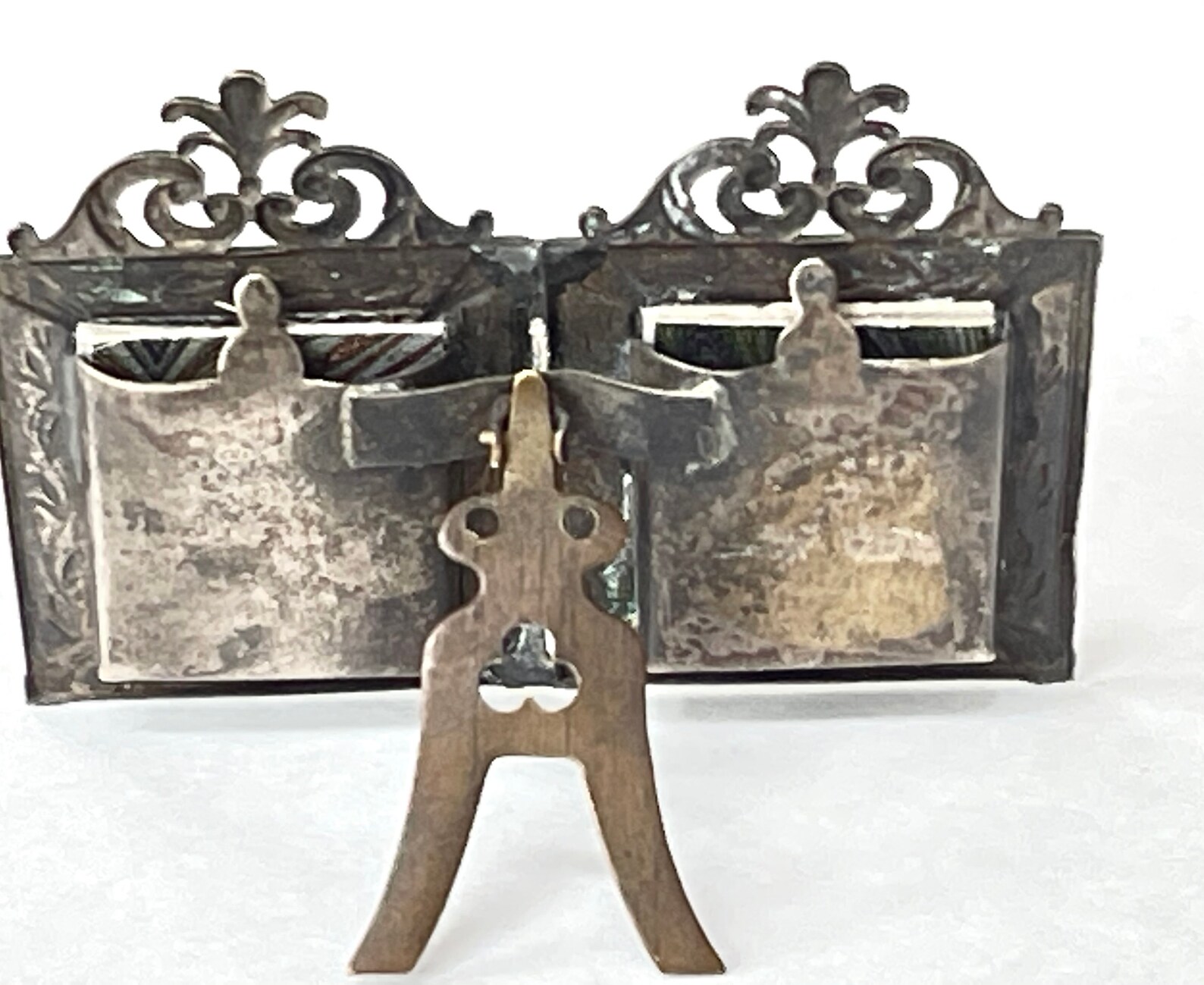 Antique Picture Frame Silver Double Photo Frame 2 1/2 Etsy