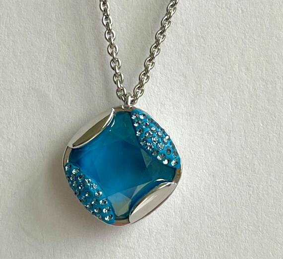 Swarovski Crystal Pendant Necklace,  Sparkling Bl… - image 7