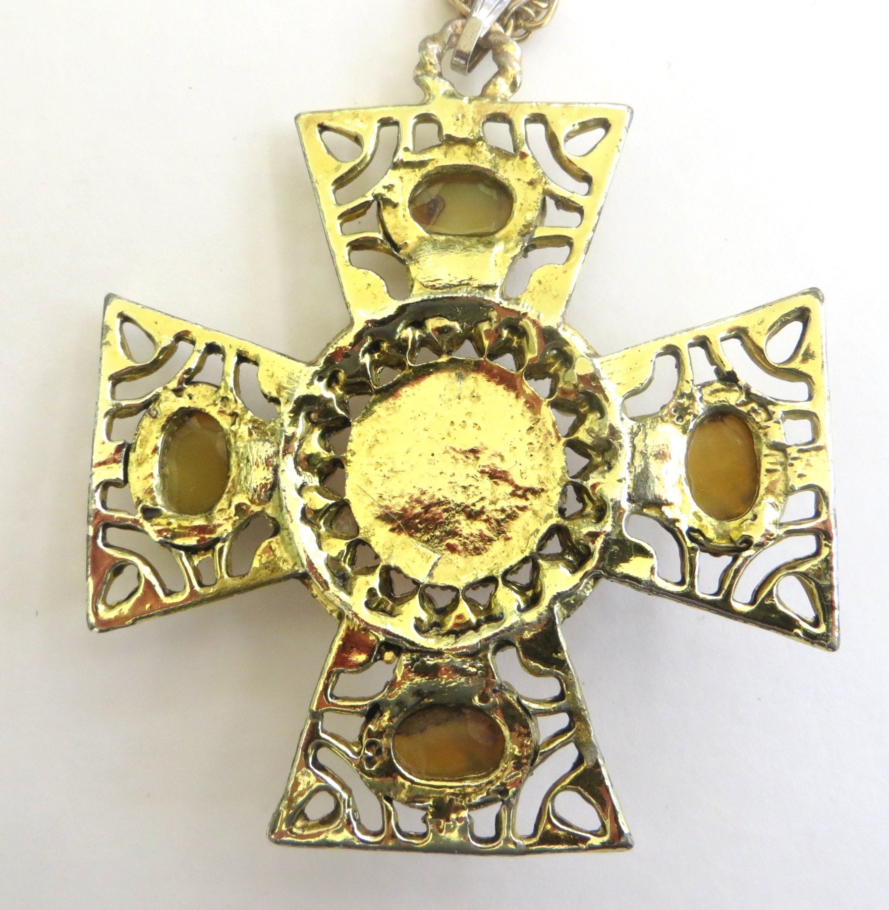 Vintage Maltese Cross Necklace Heraldic Maltese Cross Etsy