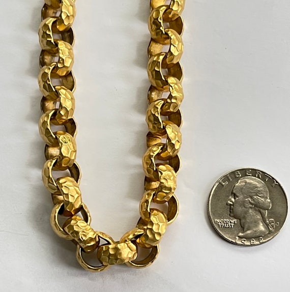 Vintage Givenchy Necklace, Chunky Gold Necklace, … - image 5