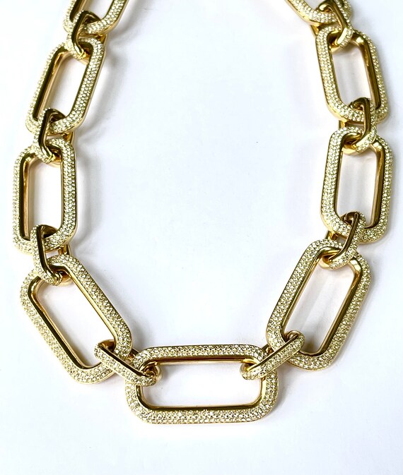 michael kors gold chain link necklace