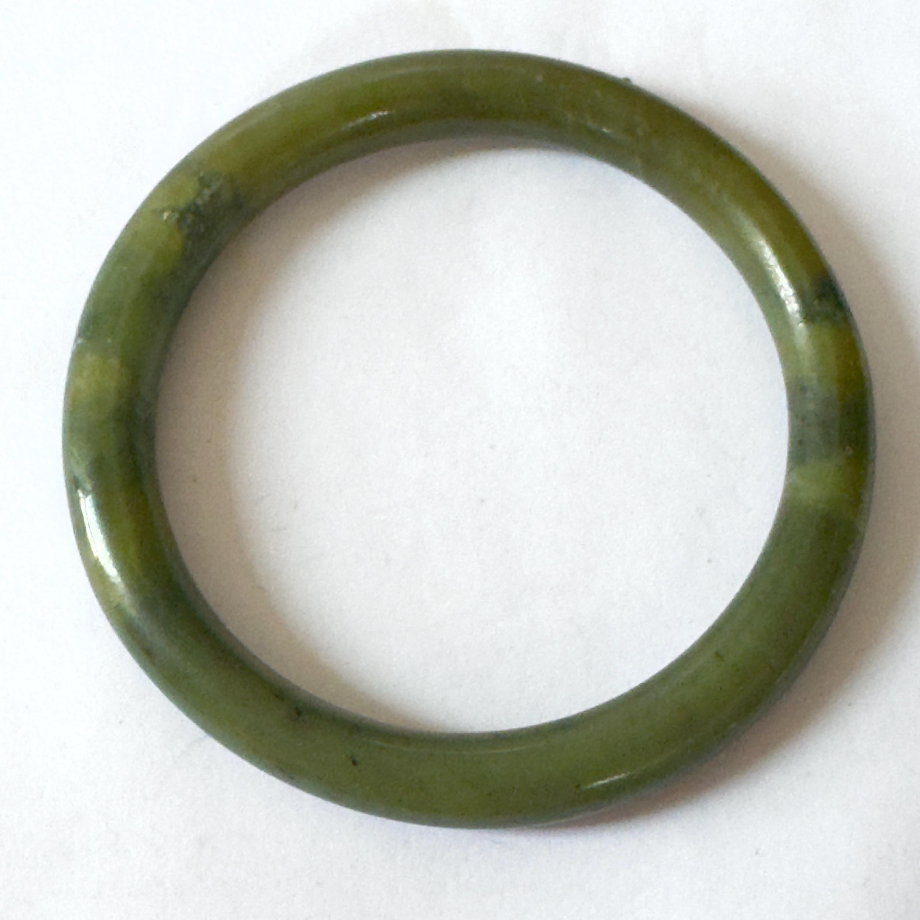 Canadian Nephrite Jade Bangle Bracelet, Gemstone Bracelet, Vintage Jade Jewelry
