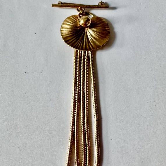 Vintage Art Nouveau Forstner Sterling Lily Pad Brooch, Gold Washed Water Lily Pin, 1940s